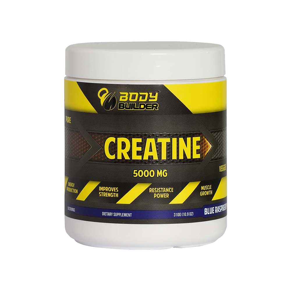 Body Builder Creatine Monohydrate, 50, Blue Raspberry, 5g Creatine Monohydrate High Purity