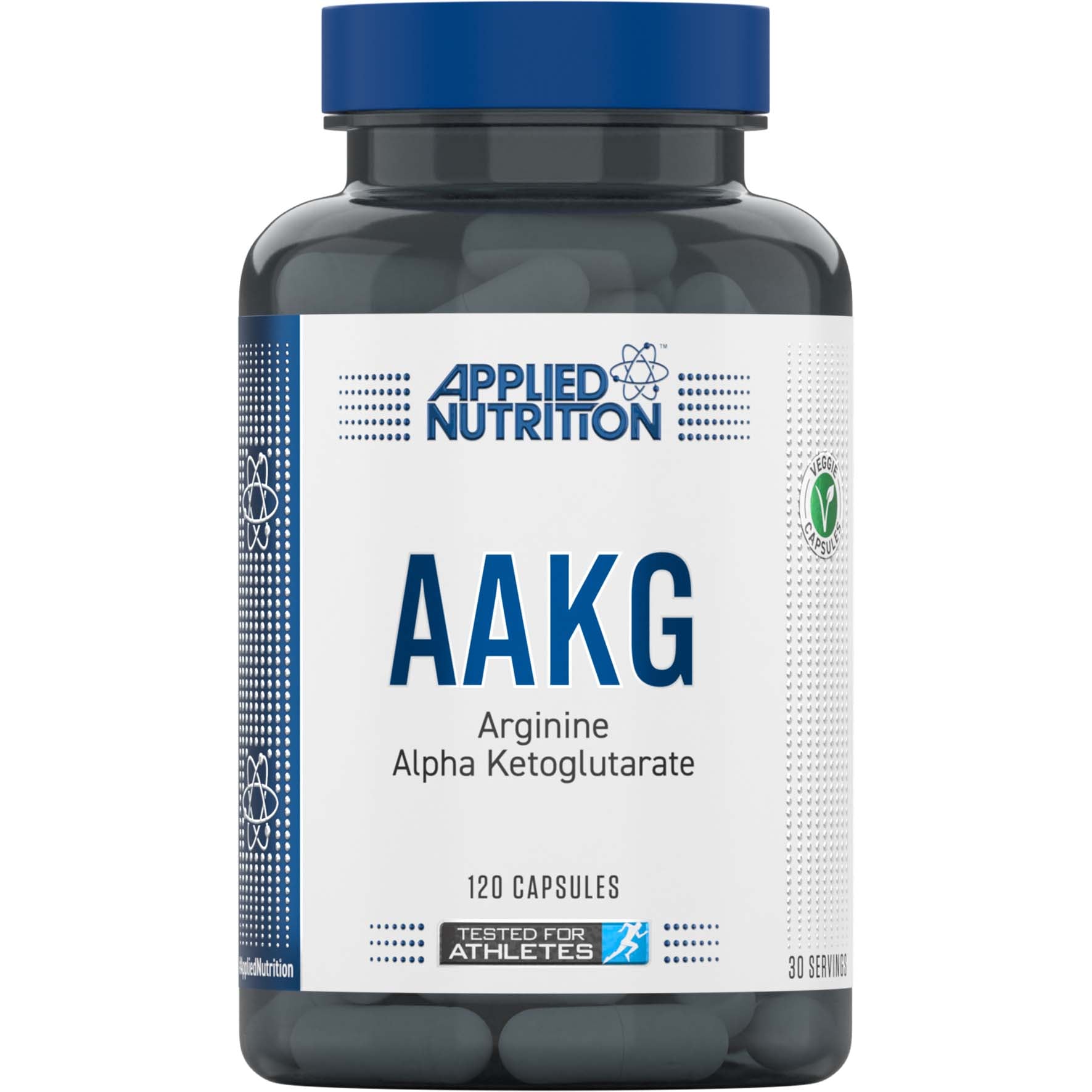 AAKG من Applied Nutrition، 120 كبسولة، تدعم إنتاج أكسيد النيتريك