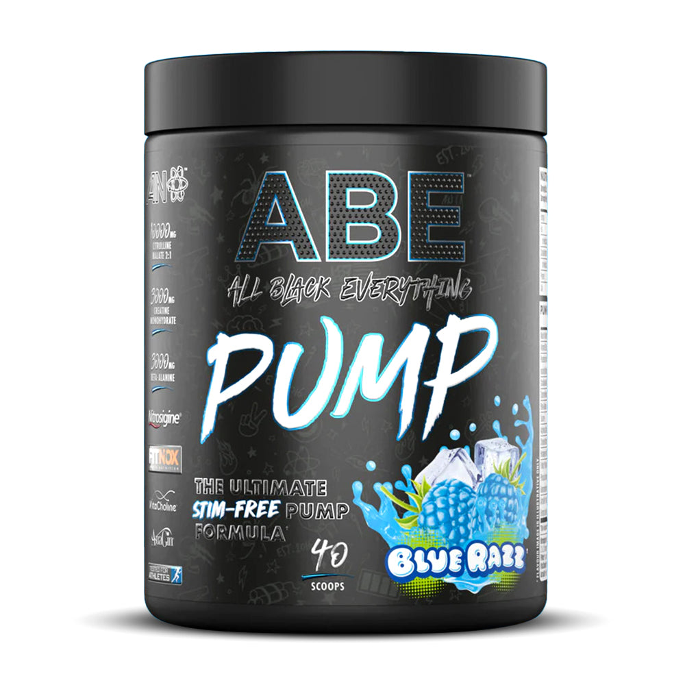 Applied Nutrition ABE Pump Stim Free, Blue Raz, 40, Always Evolving, Scientifically Supported