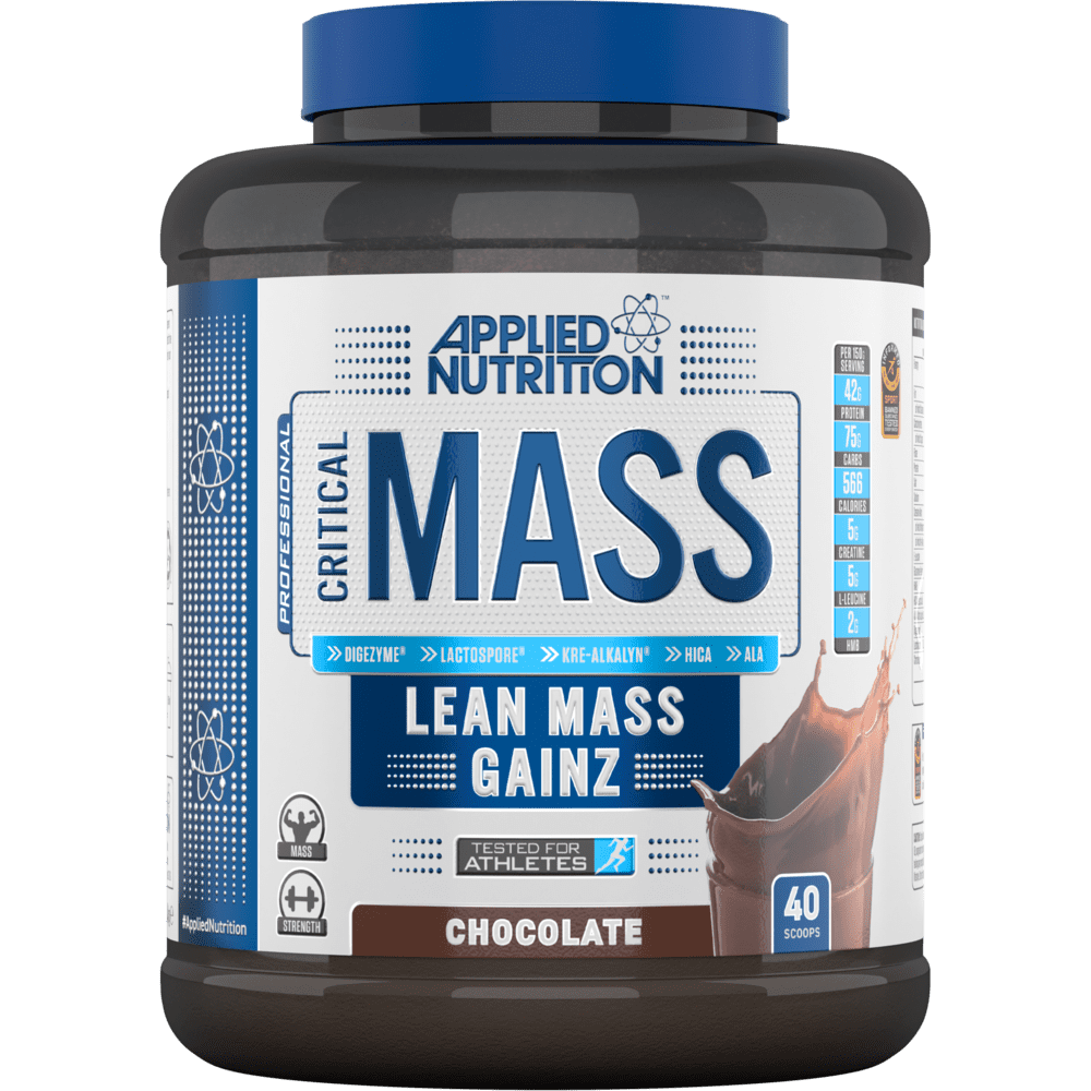 مكمل غذائي Applied Nutrition Critical Mass Lean Mass Gainz، شوكولاتة، 2.45 كجم، 42 جرام بروتين لكل وجبة