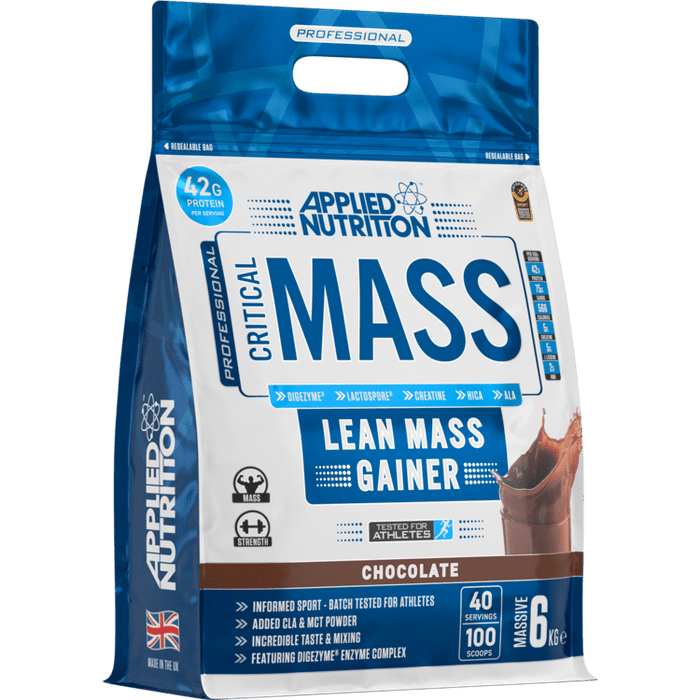 Applied Nutrition Critical Mass Lean Mass Gainz, Chocolate, 6 Kg, 42 G Protein Per Serving