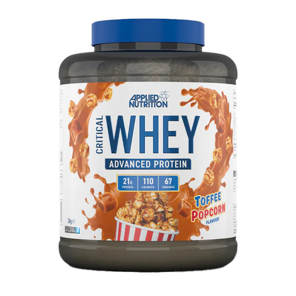 Applied Nutrition Critical Whey Blend, Toffee Popcorn, 2 Kg, High Levels of Protein & BCAAs