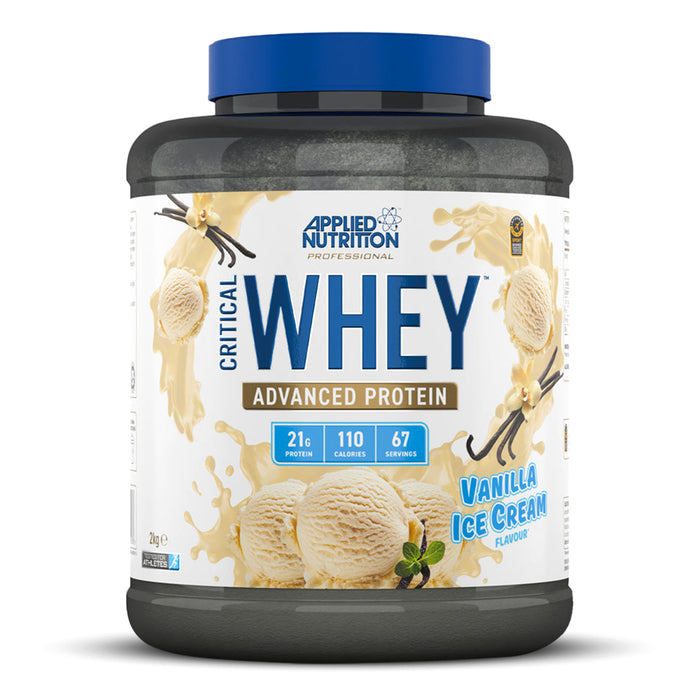 Applied Nutrition Critical Whey Blend, Vanilla Ice Cream, 2 Kg, High Levels of Protein & BCAAs