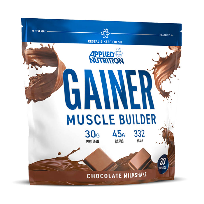 Applied Nutrition Gainer Muscle Builder, Chocolate Milkshake, 1.8 Kg, 332 Kcal