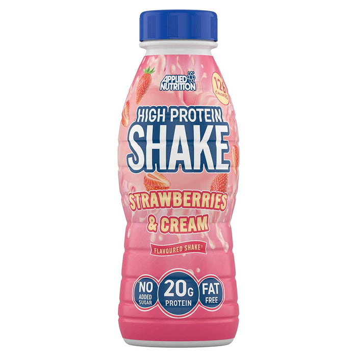 Applied Nutrition High Protein Shake, Strawberries Cream, 330 ML, 20 g Per Shake of Protein