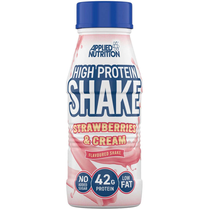 Applied Nutrition High Protein Shake, Strawberries Cream, 500 ML, 20 g Per Shake of Protein