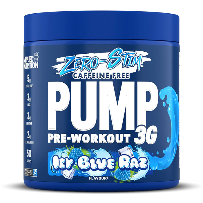 Applied Nutrition Pump 3G Zero Stimulant, Icy Blue Raz, 25, ZERO Stimulant