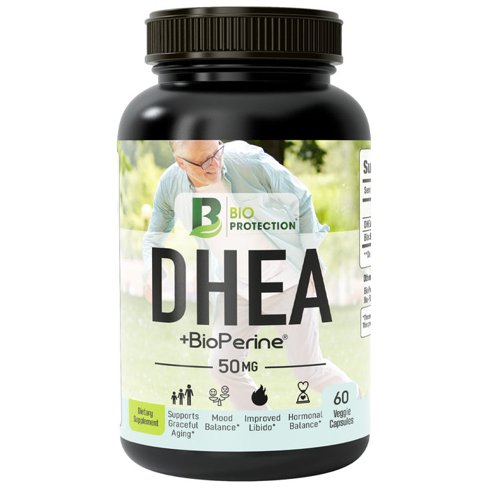 Bio Protection Dhea+Bioperine, 60 Veggie Capsules, 50 mg, Improve Mood