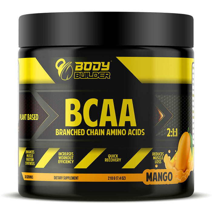 Body Builder BCAA, Mango, 30, Quick Recovery, Reduce Muscle Loss, Increases Workout Efficiency