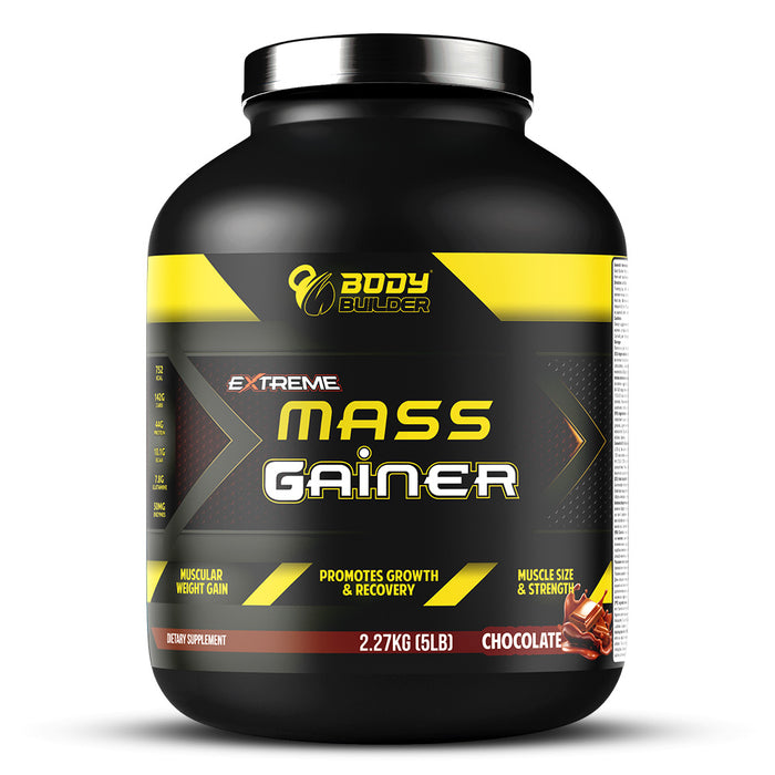 Body Builder Extreme Mass Gainer, Chocolate, 5 LB, Muscular Weight Gain