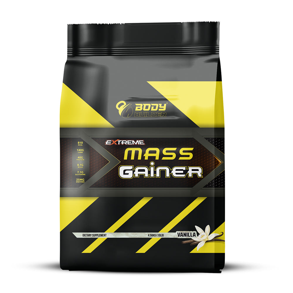 Body Builder Extreme Mass Gainer, Vanilla, 10 LB, Muscular Weight Gain