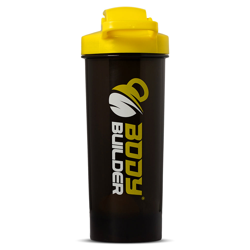 Body Builder Shaker, Black & Yellow, 700 Ml, Ease of Carrying it Anywhere