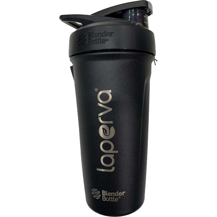 Laperva Blender Bottle Stainless Steel Shaker, Black, Bpa Free, Leak Proof