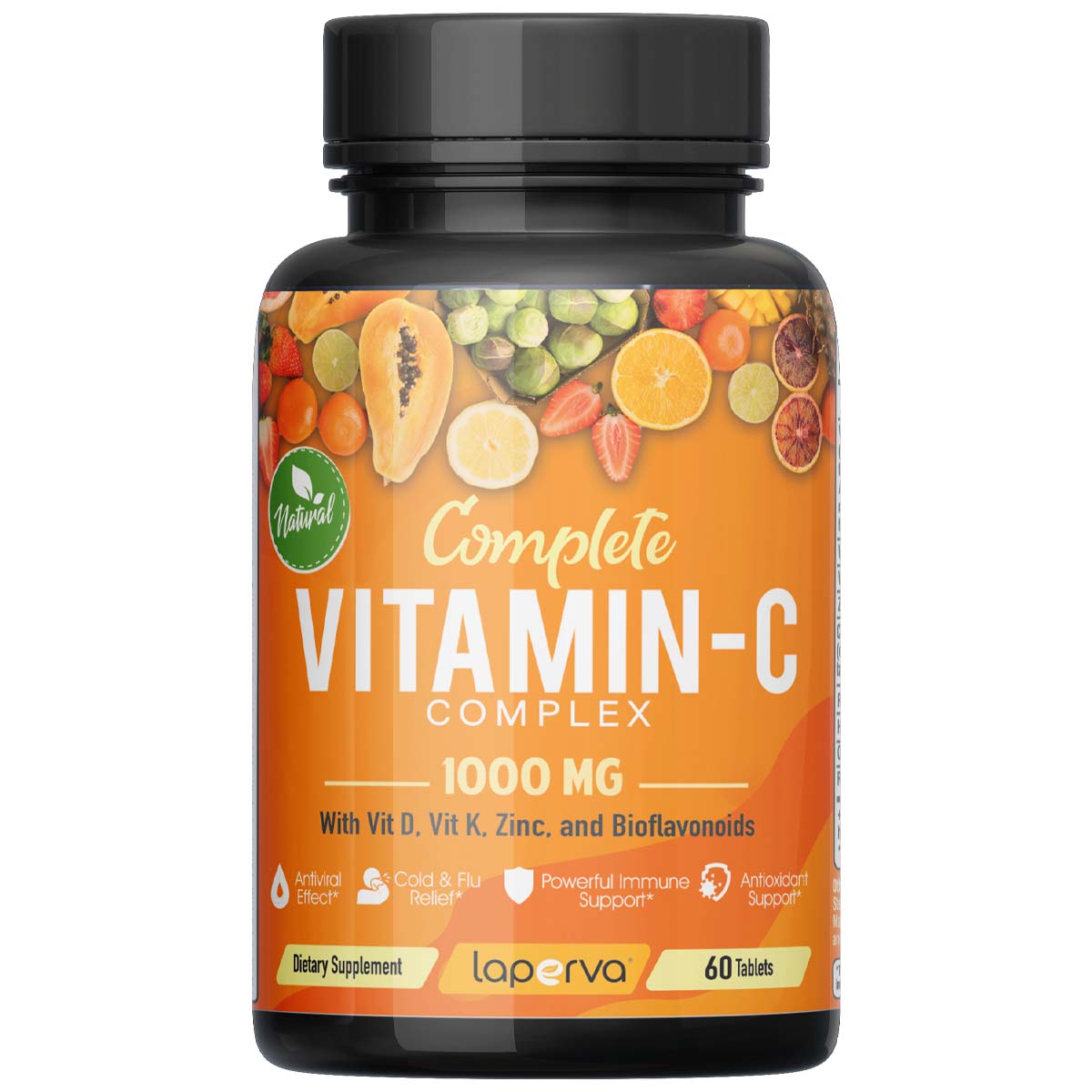 Laperva Complete Vitamin C Complex, 1000 mg, 60 Tablets, Powerful Immune Support