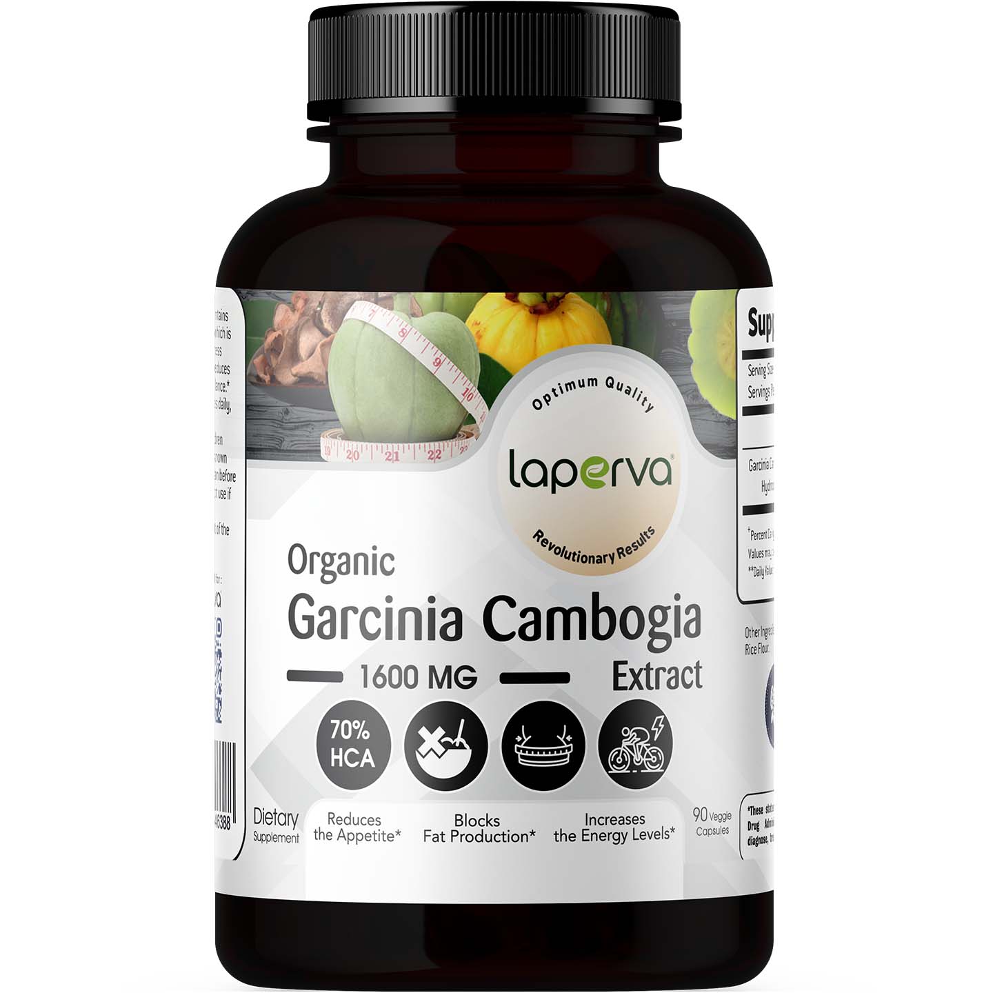 Laperva Garcinia Cambogia, 1600 mg, 90 Veggie Capsules, Reduce Appetite