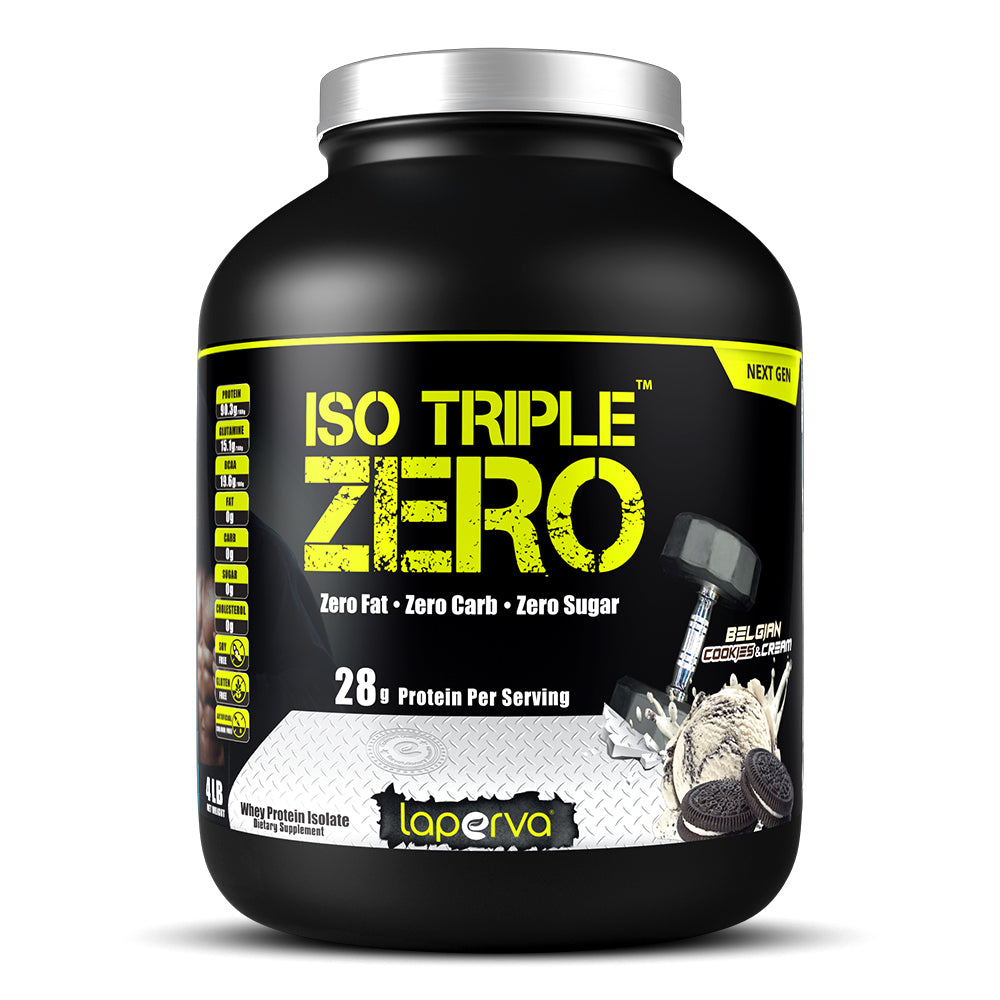 Laperva Iso Triple Zero Next Generation Whey Protein, Belgian Cookies and Cream, 4 LB