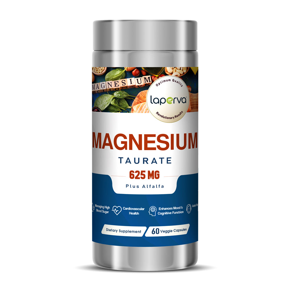 Laperva Magnesium Taurate, 60 Veggie Capsules, 625 mg, Managing High Blood Sugar