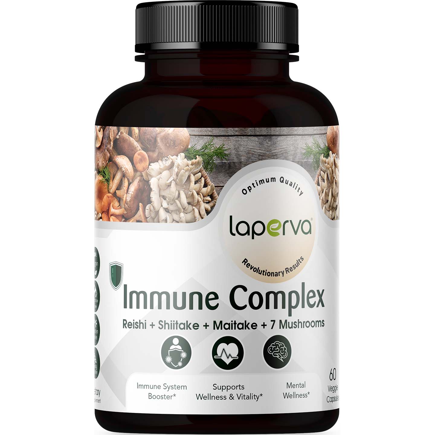 Laperva Mushroom Immune Complex, 60 Veggie Capsules, Support the Immune System