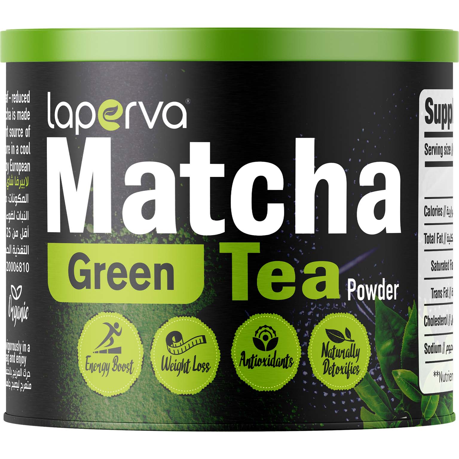 Laperva Organic Matcha Green Tea, 30 Gm, Energy Boast, Weight Loss Aid