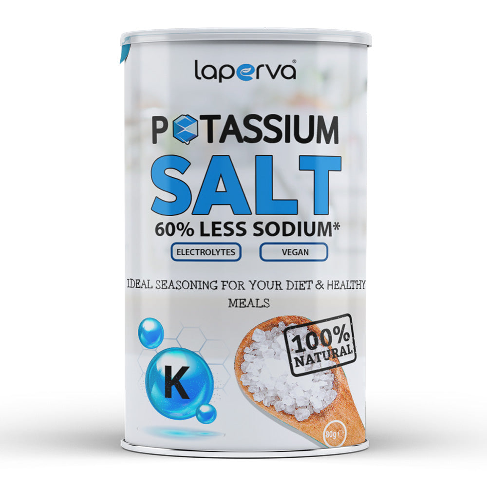 Laperva Potassium Salt, 80 Gm, 100% Natural, 60% Less Sodium, Ideal Seasoning For Your Diet