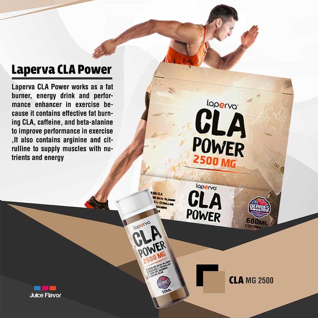 Laperva Cla Power, Berries Smoothie, 1 Ampule, Increase Activity and Energy Levels for Athletes
