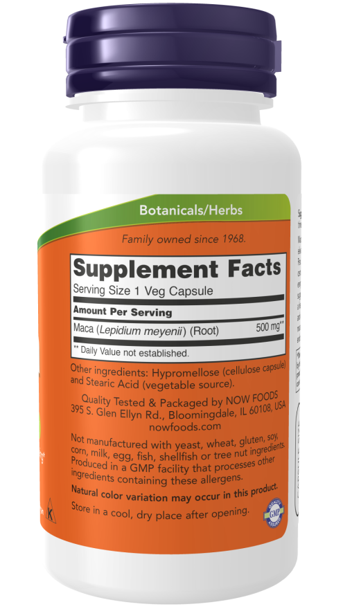 NOW Foods, Maca, 500 mg, 100 Veg Capsules