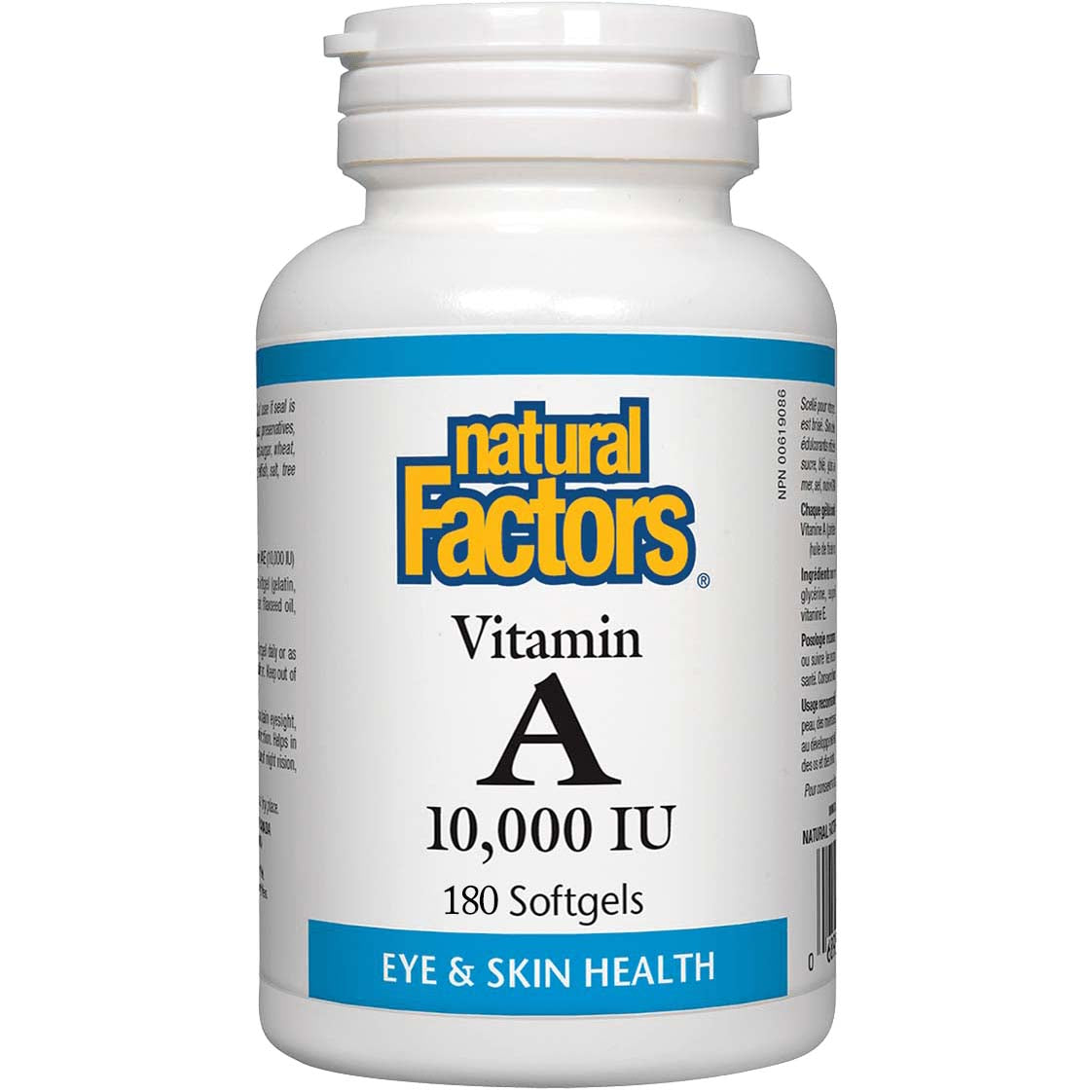 Natural Factors Vitamin A, 180 Softgels, 10000 IU, Improves Vision, Boosts the Immune System