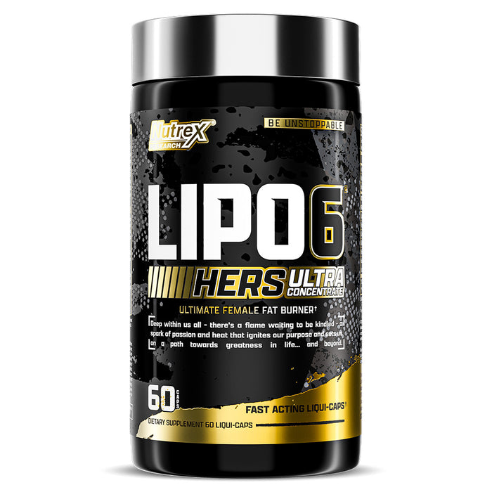 Nutrex Lipo 6 Black Hers Ultra Concentrate, 60 Capsules, Powerful Weight Loss Support Formula