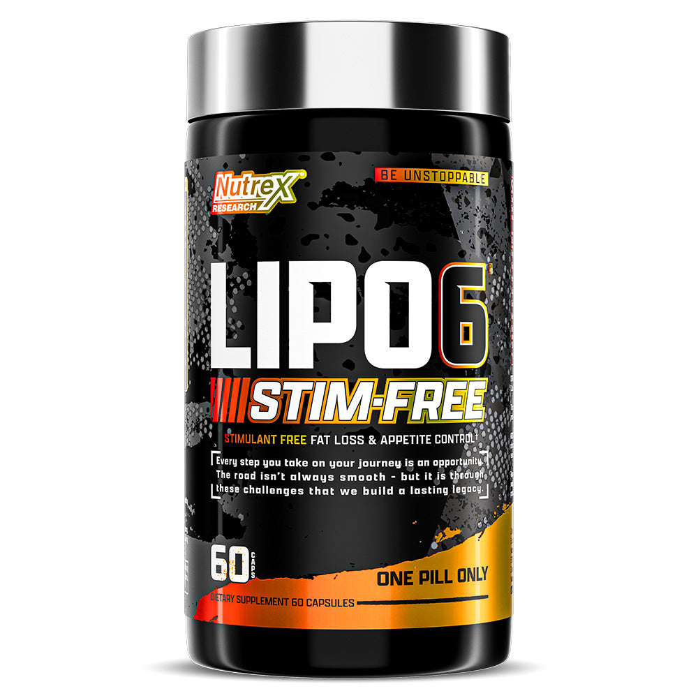 Nutrex Lipo 6 Black Stim Free، 60 كبسولة، تركيز فائق خالي من المنشطات لدعم فقدان الوزن 