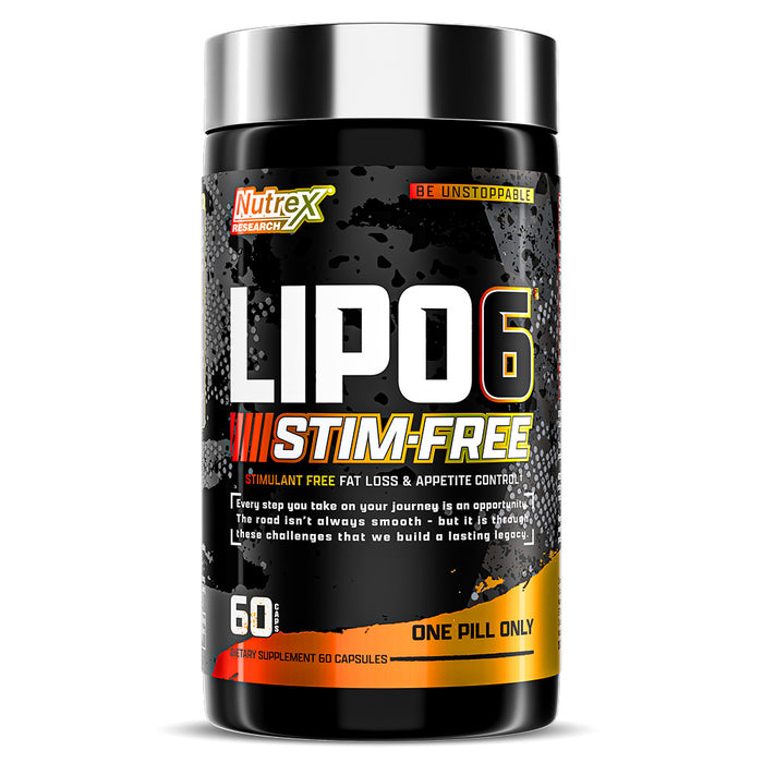 Nutrex Lipo 6 Black Stim Free, 60 Capsules, Ultra Concentrated Stimulant‑free Weight Loss Support