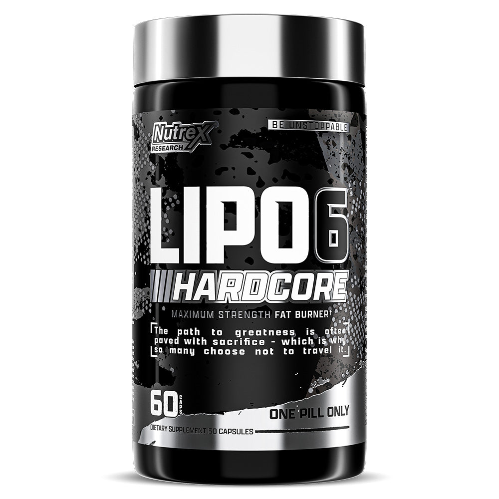 Nutrex Lipo 6 Hardcore Maximum Fat Burner، 60 كبسولة، دعم فقدان الدهون الأقصى 