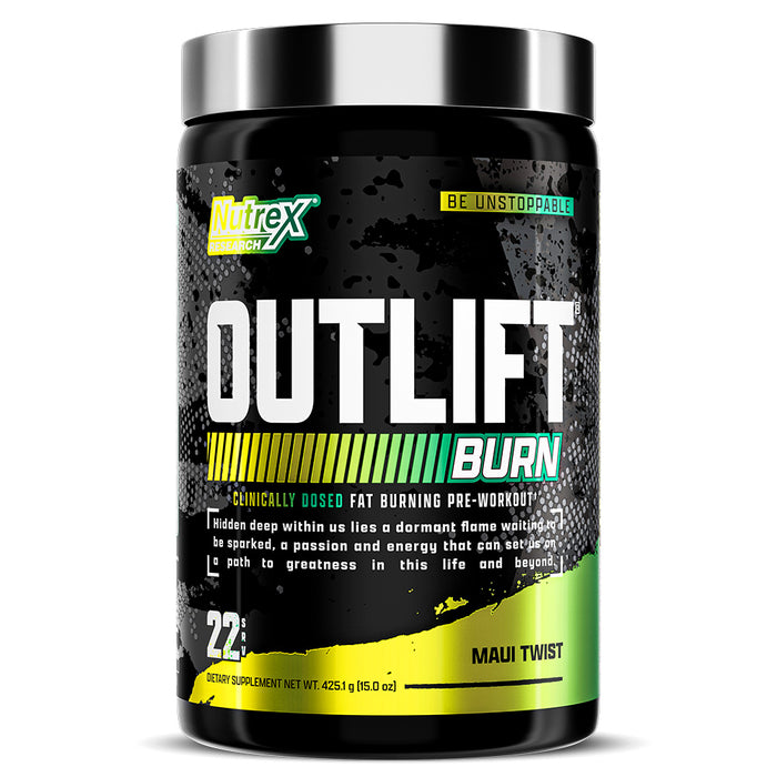 Nutrex Research Outlift Burn , Maui Twist, 22, Intense Fat Burning, Enhanced Workout Performance