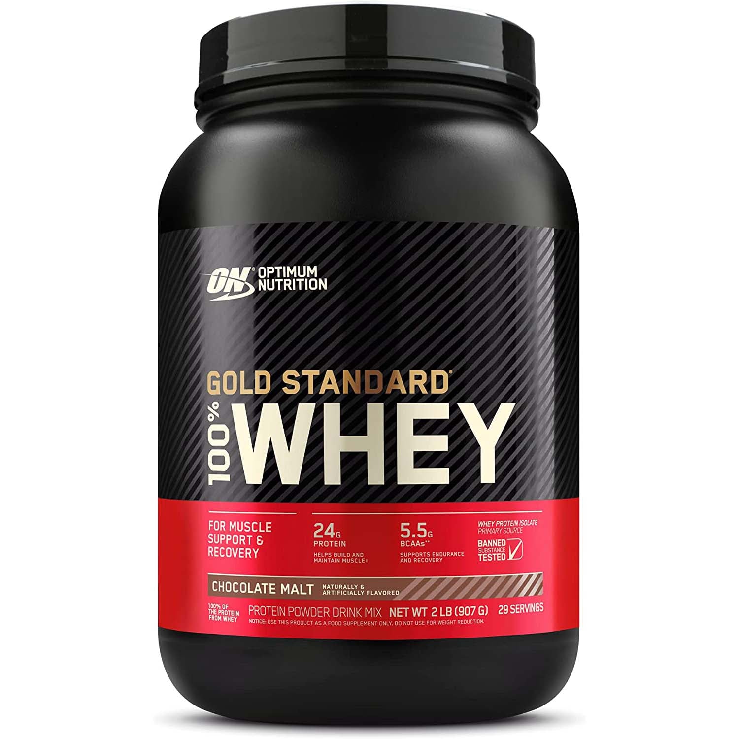 Optimum Nutrition Gold Standard 100% Whey Protein, Chocolate Malt, 2 LB