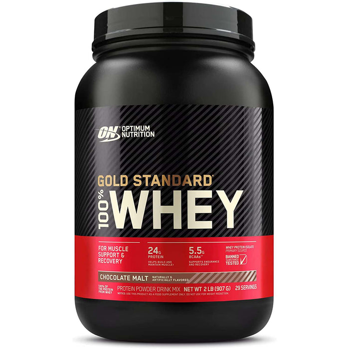 Optimum Nutrition Gold Standard 100% Whey Protein, Chocolate Malt, 2 LB