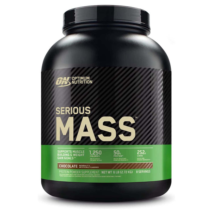 Optimum Nutrition Serious Mass, Chocolate, 6 LB, 1,250 CALORIES, 50g Protein Blend