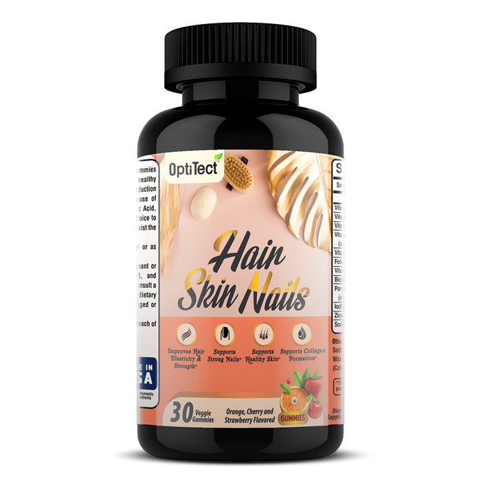 Optitect Hair, Skin, & Nails Gummies, 30 Vegan Gummies, Supports Healthy Skin