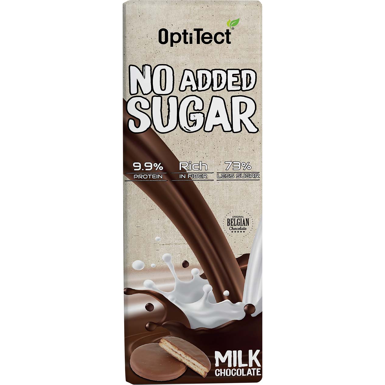 Optitect No Added Sugar Cookies, Milk Chocolate, 1 Piece, Low in Calories