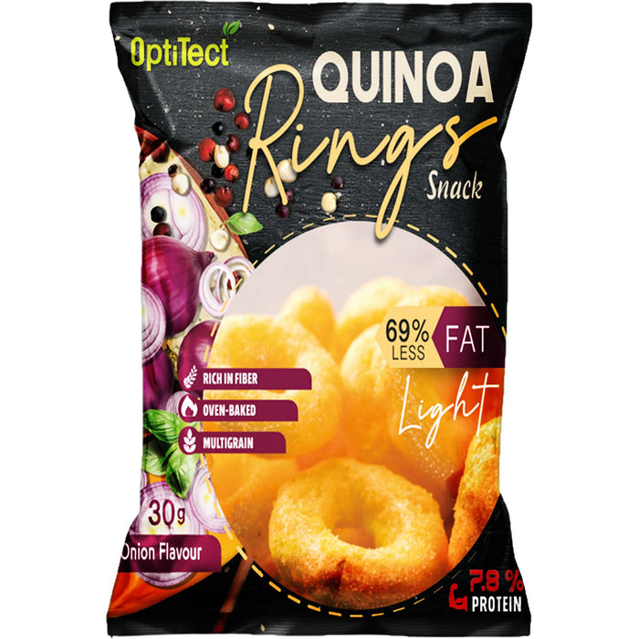 Optitect Quinoa Rings Snack, Onion, 30 Gm, High Fiber, Rich In Protein