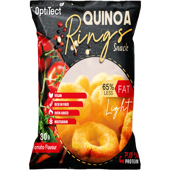 Optitect Quinoa Rings Snack, Tomato, 30 Gm, High Fiber, Rich In Protein