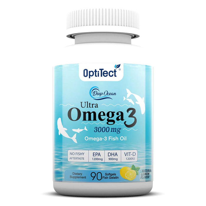 Optitect Ultra Omega3, 90 Softgels, 3000 mg, Immune System Function, Supports Cognitive Health