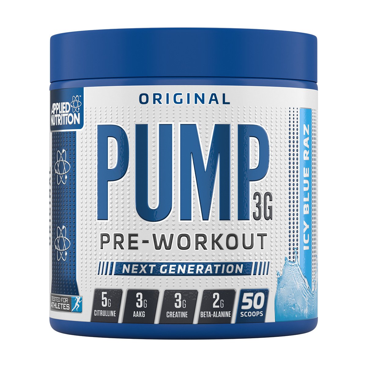 Pump 3G Pre Workout 375G (With Caffeine) - Icy Blue Raz - nutrimarketae