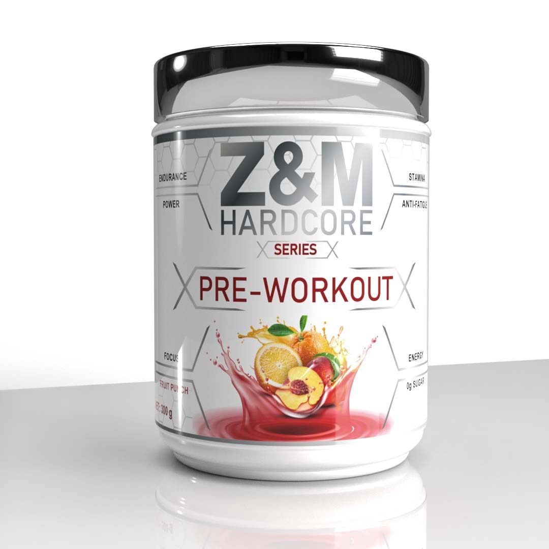 Z&M HARDCORE pre-workout 300 grams Punch Flavour