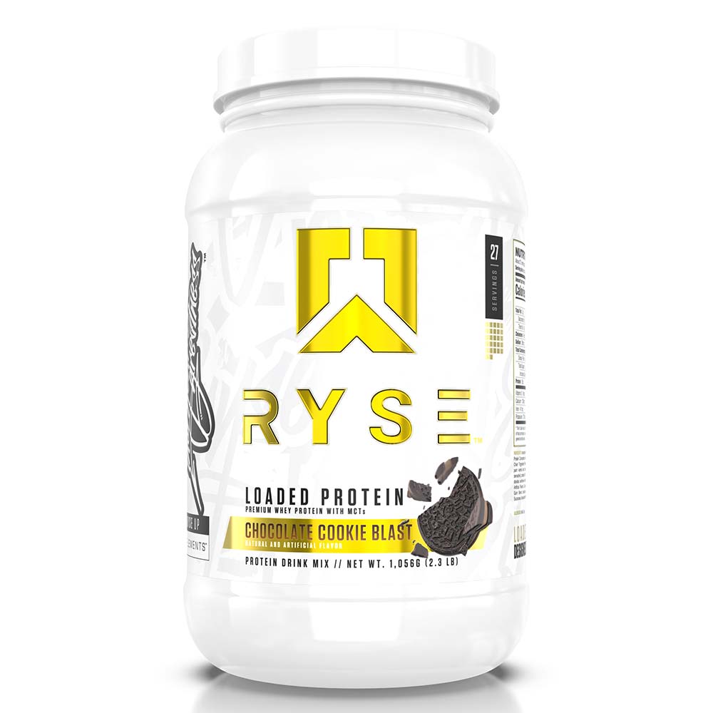 RYSE Loaded Whey Protein, Chocolate Cookie Blast, 27, Premium Whey Protein