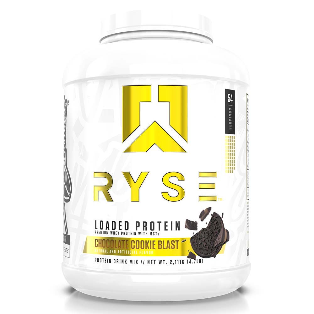 RYSE Loaded Whey Protein, Chocolate Cookie Blast, 54, Premium Whey Protein