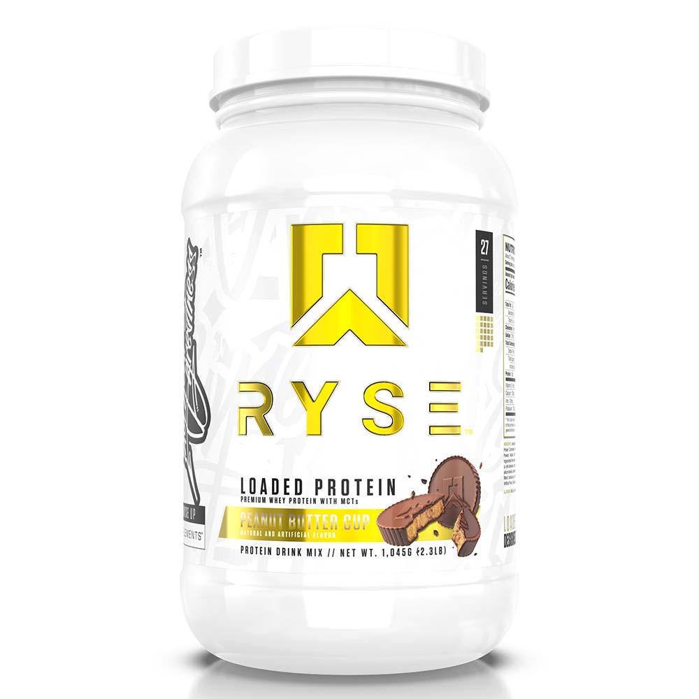 RYSE Loaded Whey Protein, Chocolate Peanut Butter Cup, 27, Premium Whey Protein