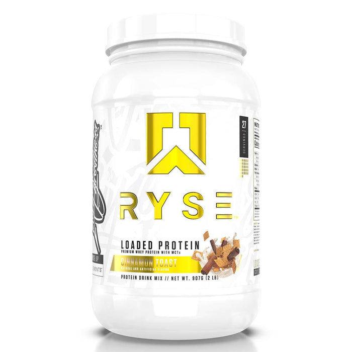 RYES Loaded Whey Protein, Cinnamon Toast, 27, Premium Whey Protein, Probiotic Fibers