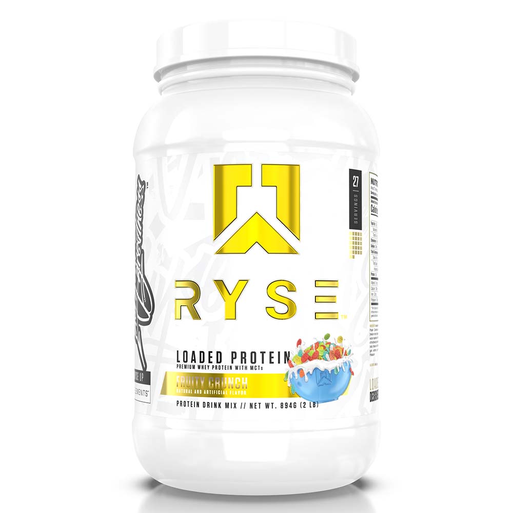 RYSE Loaded Whey Protein, Fruity Crunch, 27, Premium Whey Protein, Probiotic Fibers