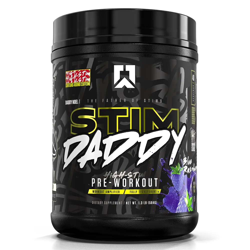 RYSE Stim Daddy Pre Workout, Blue Raspberry, 40, Focus, Energy, Pump