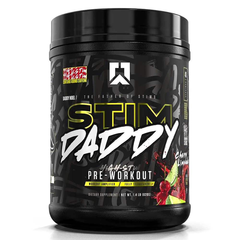 RYES Stim Daddy Pre Workout، نكهة الكرز والليمون، 40، تركيز، طاقة، ضخ 