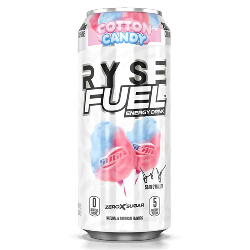 RYSE Fuel Energy Drink, Cotton Candy, 1 Can, 200mg Natural Caffeine, Sugar Free